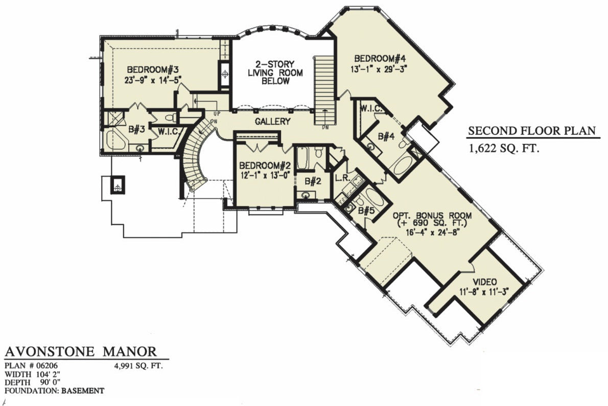 Avonstone Manor House - Second Floor Plan