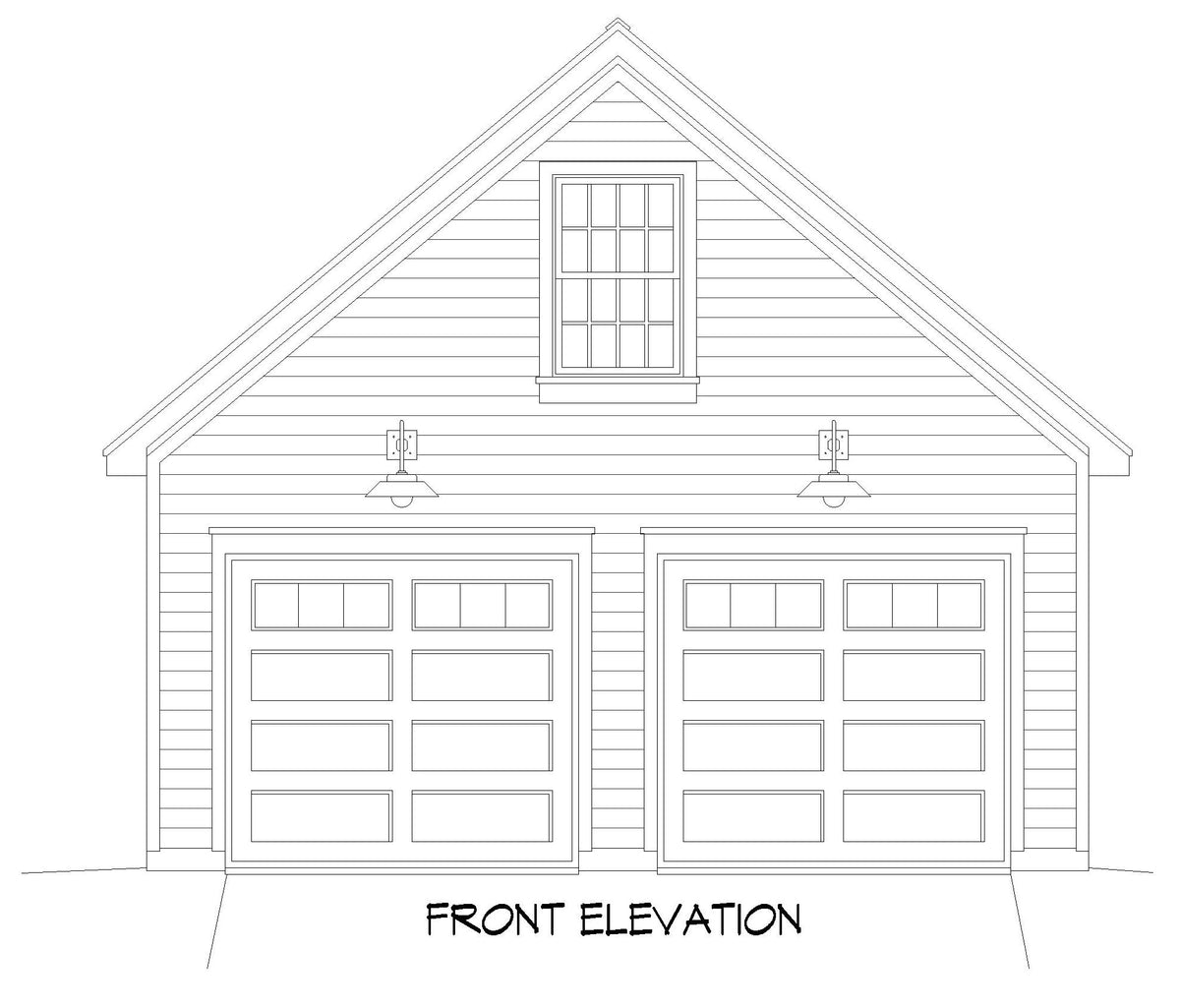 L7874-A Traditional Garage Front Elevation | West Linn Garage 3 