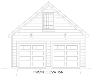 L7874-A Traditional Garage Front Elevation | West Linn Garage 3 