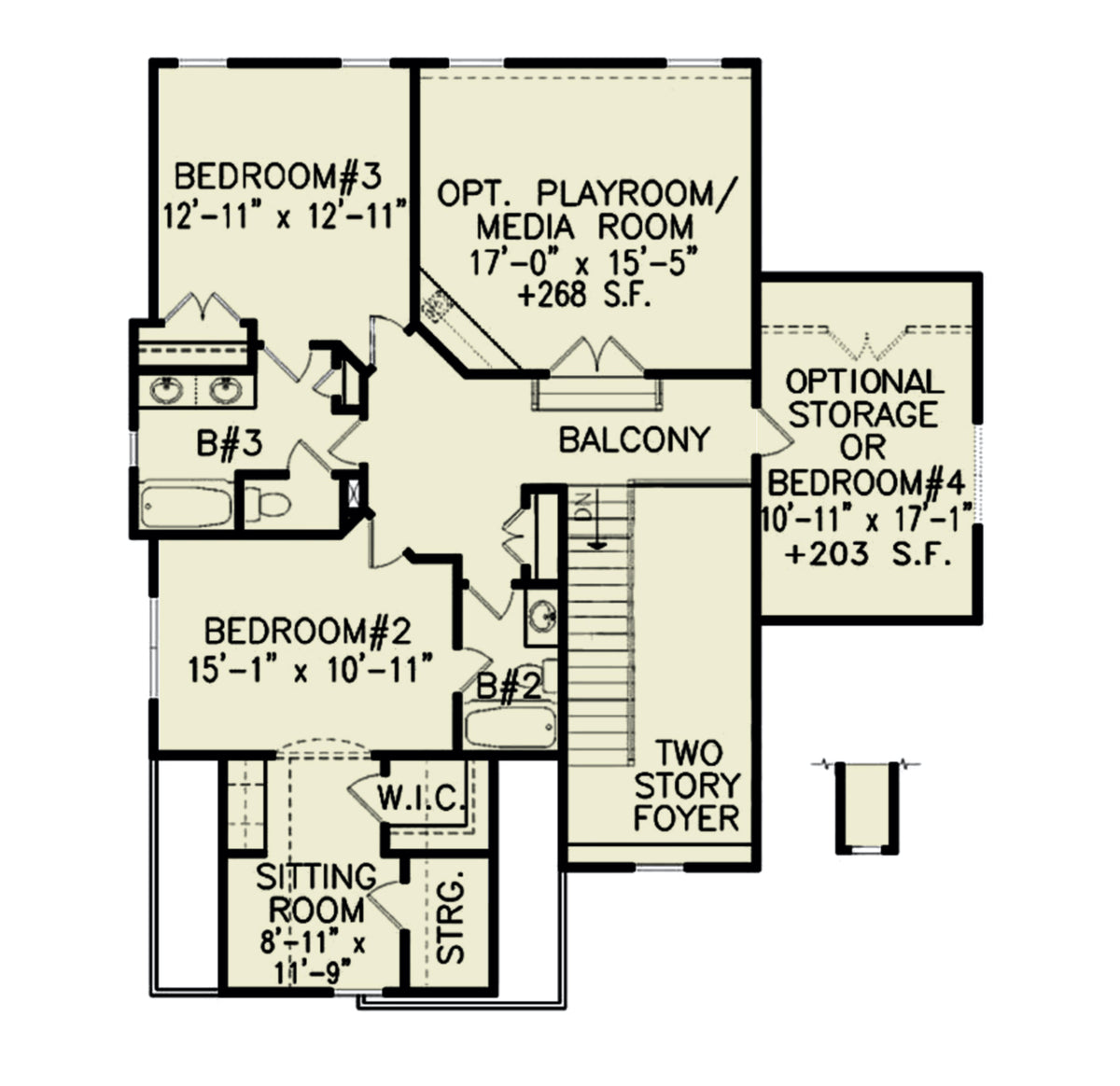 Englemoore B House - second Floor Plan