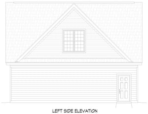 L7982-A Country House  | Stanford Garage Left Elevation