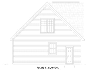 L7982-A Country House  | Stanford Garage Rear Elevation
