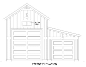 L7297-A Bluffton Garage Front
