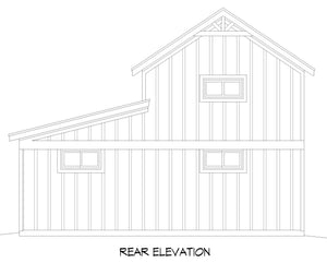 L7297-A Bluffton Garage Rear