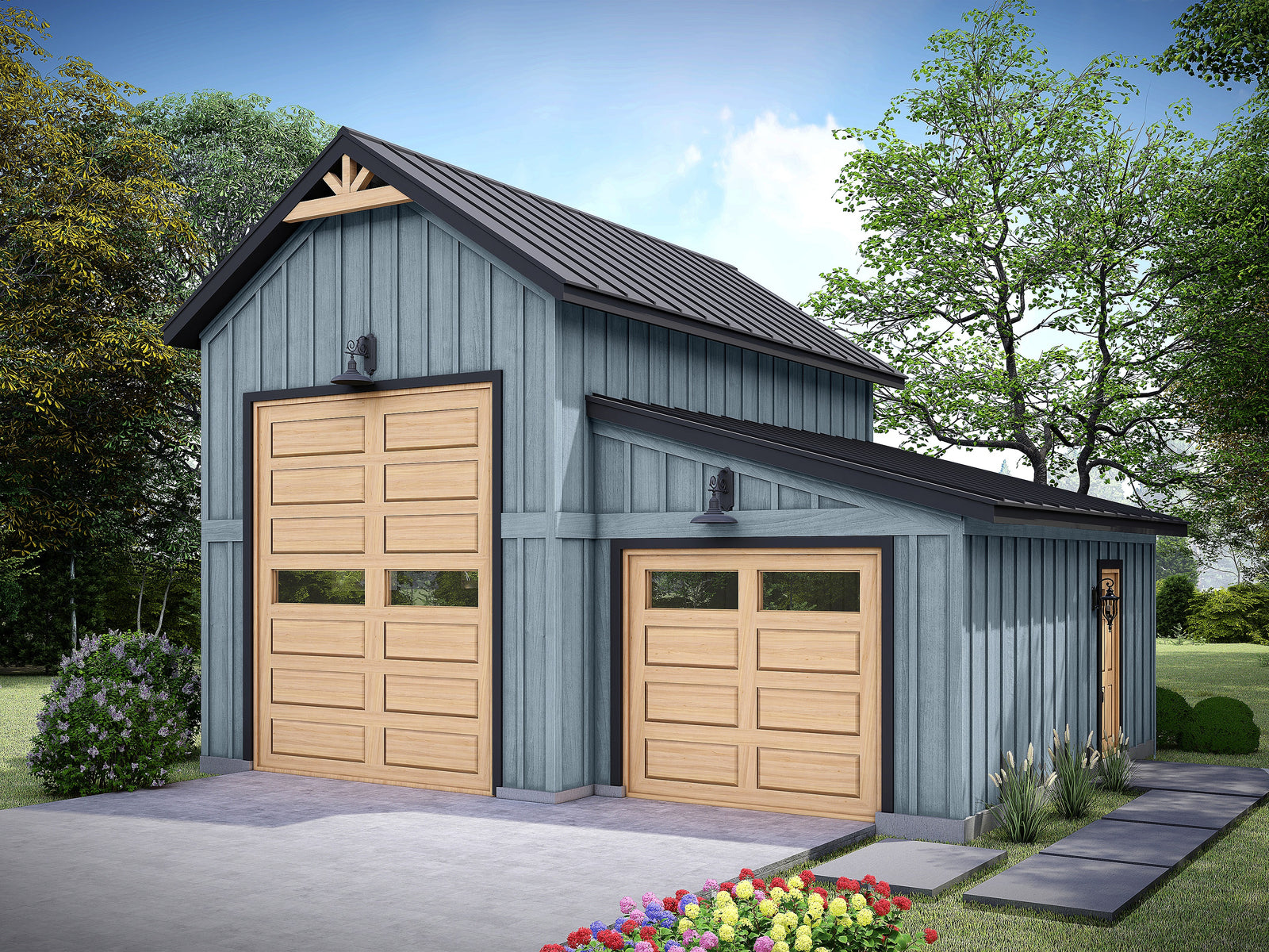 L7297-A Bluffton Garage Plan