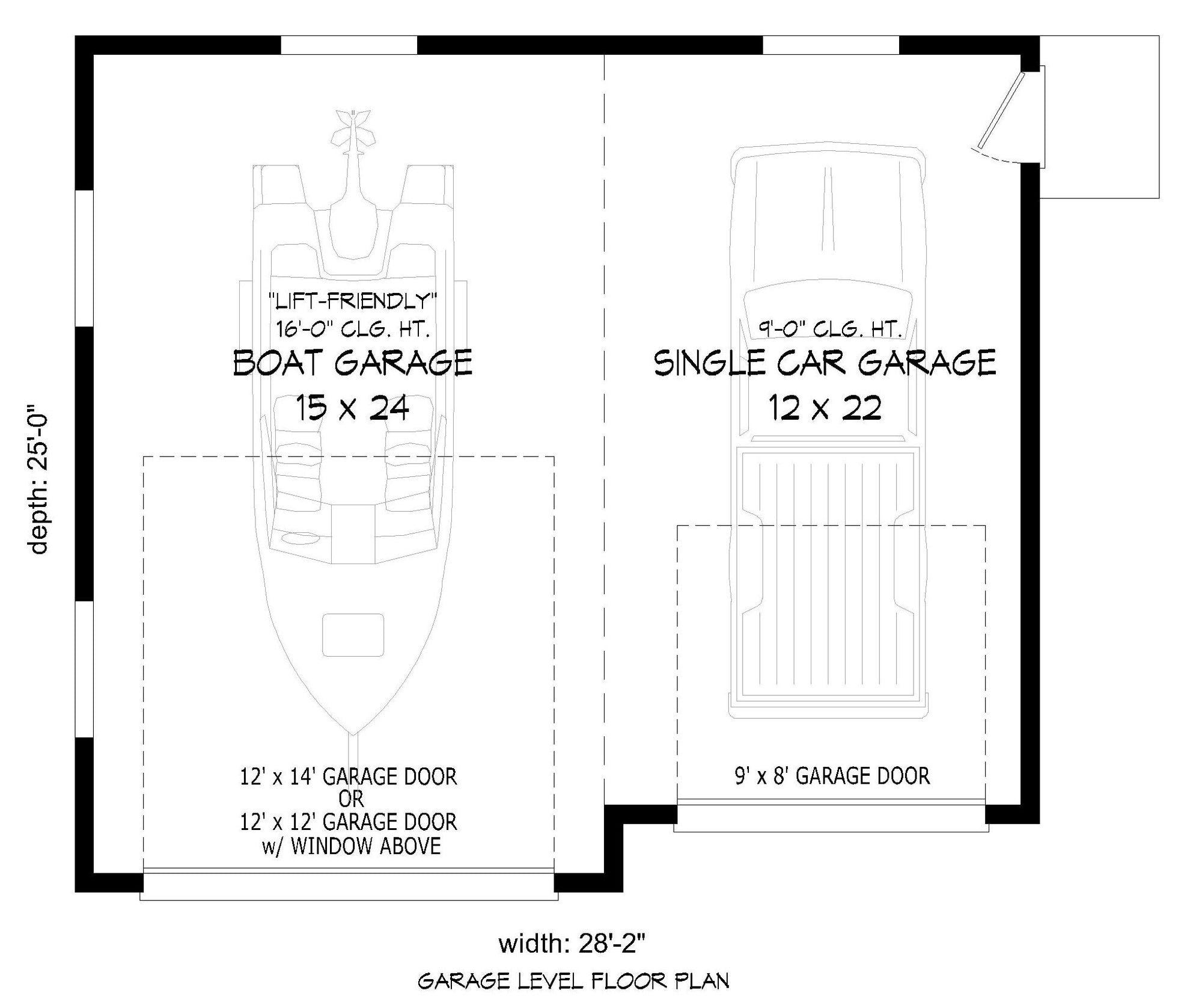 L7297-A Bluffton Garage Plan