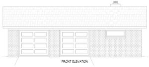 L7919-A Southern Garage, 1 Bathroom | Horne Farms Garage 2 Front Elevation