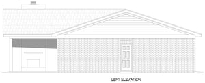 L7919-A Southern Garage, 1 Bathroom | Horne Farms Garage 2 Left Elevation