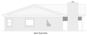 L7919-A Southern Garage, 1 Bathroom | Horne Farms Garage 2 Right Elevation