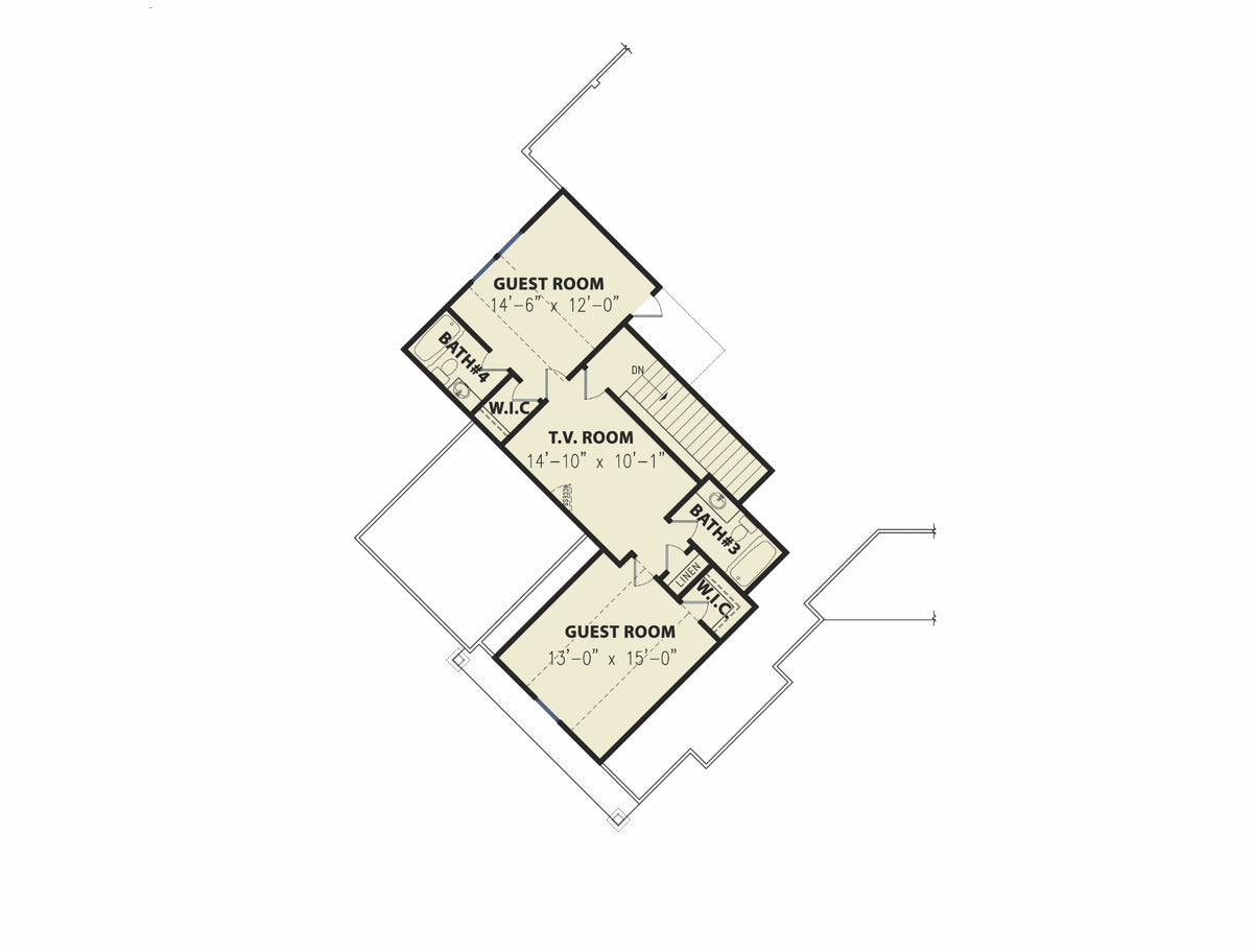 Amicalola Cottage-3956 Second Floor Plan