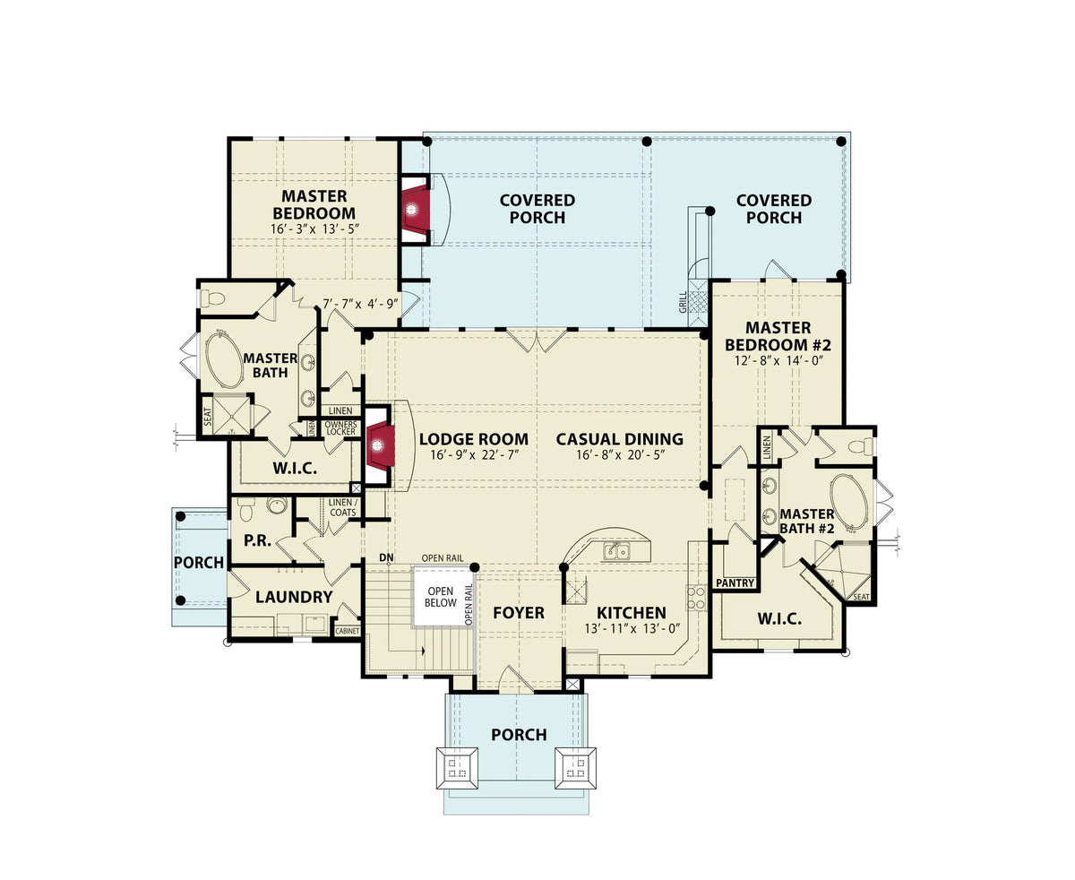 Snow Cap Cottage A - Archival Designs House Plans, floor plan