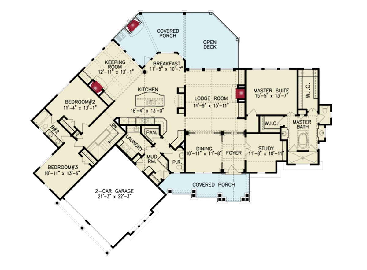 Nantahala Cottage 2685 House - First Floor Plan