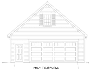 L7808-A Classic Garage Front Elevation | Providence Garage 