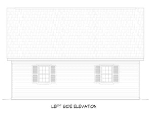 L7808-A Classic Garage Left Elevation | Providence Garage 