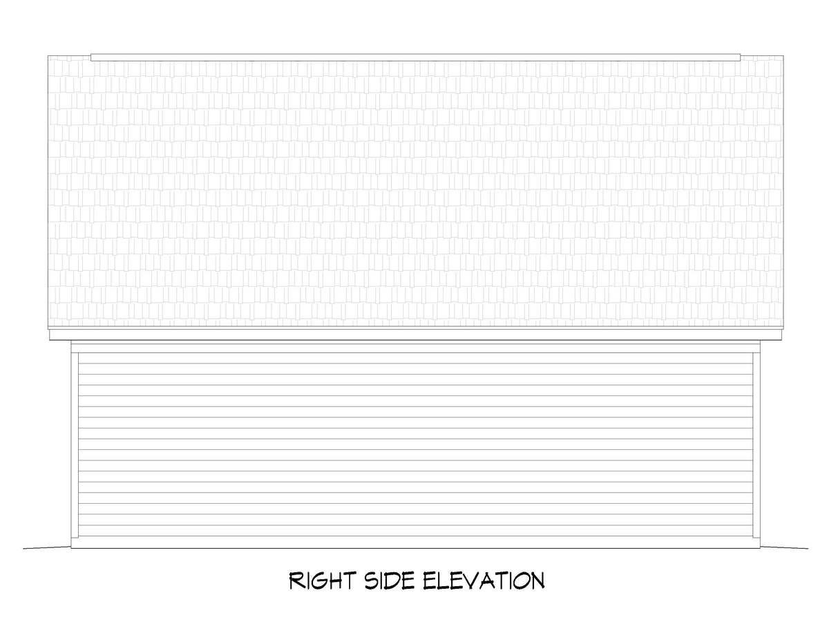 L7808-A Classic Garage Right Elevation | Providence Garage 
