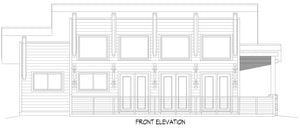 L7913-A Contemporary House, 1 Bedroom, 1 Bathroom | Fort Spring Overlook Front Elevation