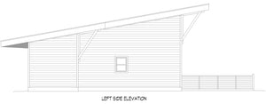 L7913-A Contemporary House, 1 Bedroom, 1 Bathroom | Fort Spring Overlook Left Elevation