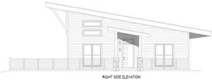 L7913-A Contemporary House, 1 Bedroom, 1 Bathroom | Fort Spring Overlook Right Elevation
