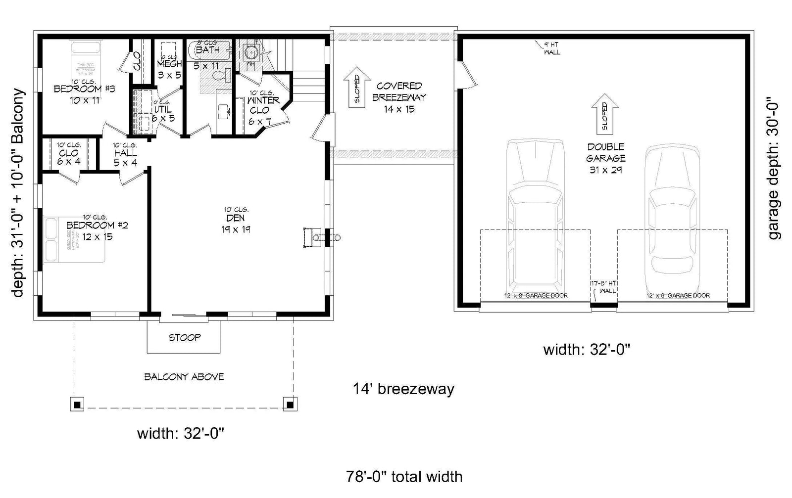 Eagle Cliff House Plan - Archival Designs House Plans