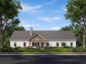 AN8152-A Ranch House, 5 Bedrooms, 3.5 Bathrooms | Cassidy-6D House Plan Exterior