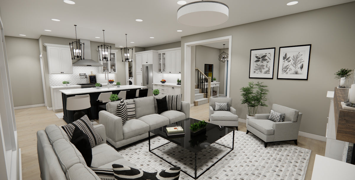 D7344-A Oslo House Living, Kitchen and Island