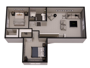 D7375-A Hugo House 3D Second Floor Plan