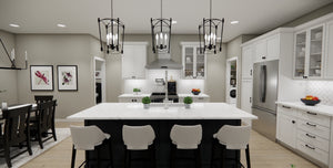 D7347-A Lino Lakes House Island and Kitchen