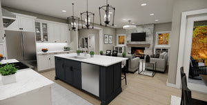 D7347-A Lino Lakes House Kitchen and Island