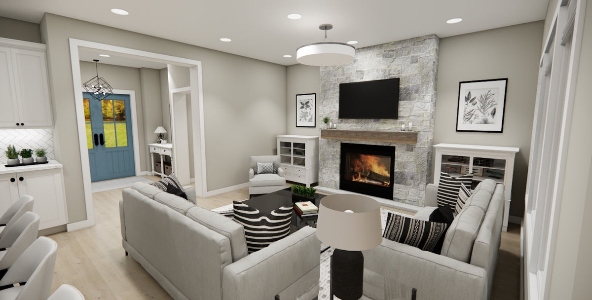 D7359-A Hidden Valley House Living