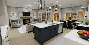 D7356-A Distant Shores House Eating Bar, Dining, and Living