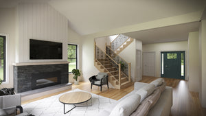 AJ7690-A Craftsman House Great Room, 3 to 4 Bedrooms, 2.5 Bathrooms | Plan 1019 