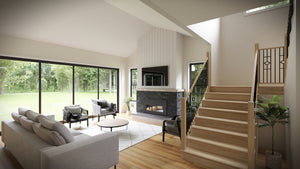 AJ7690-A Craftsman House Stairs, 3 to 4 Bedrooms, 2.5 Bathrooms | Plan 1019 
