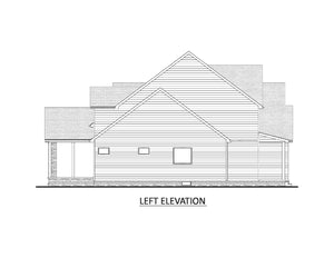 AJ8217-A Modern Farmhouse, 4 Bedrooms, 3.5 Bathrooms | VD1034 House Plan Left Elevation
