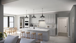AJ7698-A Modern Farmhouse Kitchen, 3 Bedrooms, 2.5 Bathrooms | Plan 1042 
