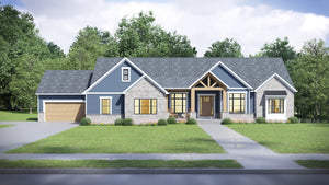 AJ7699-A Craftsman House, 3 Bedrooms, 2.5 Bathrooms | Plan 1043 Exterior