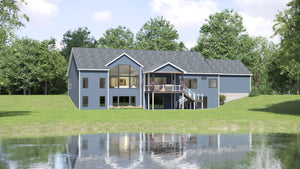 AJ7699-A Craftsman House, 3 Bedrooms, 2.5 Bathrooms | Plan 1043 Exterior-4