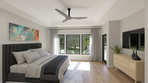 AJ7699-A Craftsman House Master Bedroom, 3 Bedrooms, 2.5 Bathrooms | Plan 1043