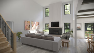 AJ7701-A Traditional House Great Room, 4 Bedrooms, 3.5 Bathrooms | Plan 1045 