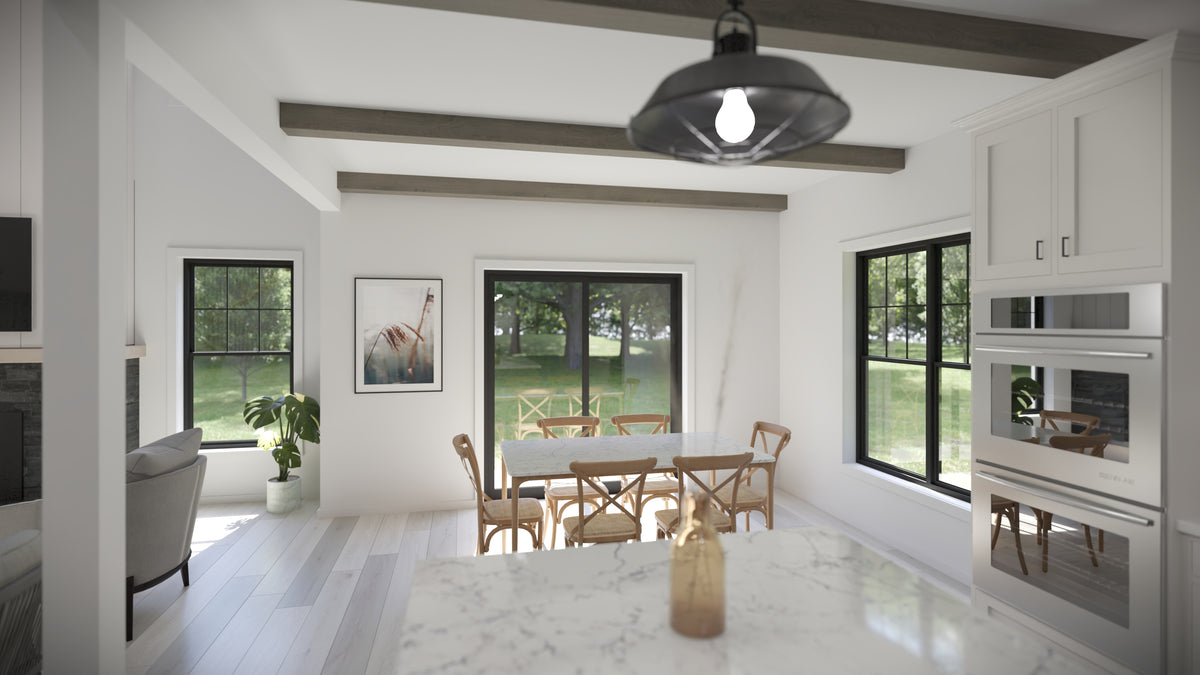 AJ7701-A Traditional House Dining, 4 Bedrooms, 3.5 Bathrooms | Plan 1045 