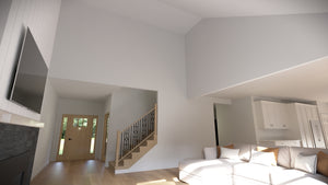 AJ7702-A Craftsman House Great Room, 3 Bedrooms, 2.5 Bathrooms | Plan 1046 