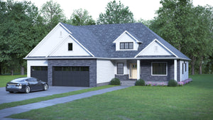 AJ7702-A Craftsman House, 3 Bedrooms, 2.5 Bathrooms | Plan 1046 Exterior-2