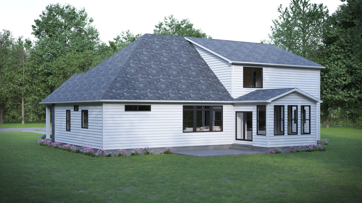AJ7702-A Craftsman House, 3 Bedrooms, 2.5 Bathrooms | Plan 1046 Exterior-3