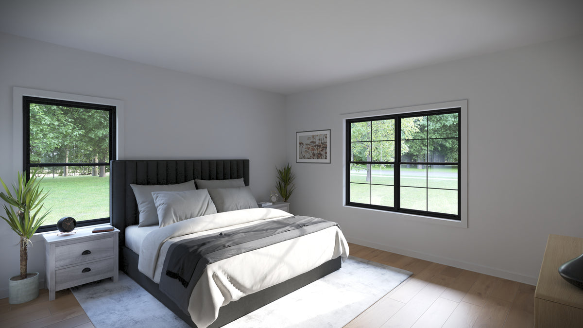 AJ7702-A Craftsman House Master Bedroom, 3 Bedrooms, 2.5 Bathrooms | Plan 1046 
