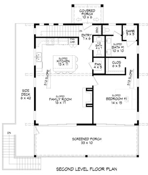L7800-A Contemporary House Second Floor Plan, 3 Bedrooms, 2.5 Bathrooms | Fairview Eagle Mountain 