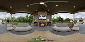 AJ7707-A Pool House, 255 Square Feet | Plan 1056 Panorama