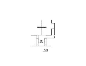 AJ7709-A Modern Barndominium House Second Floor Plan, 2 Bedrooms, 2 Bathrooms | Plan 1058 