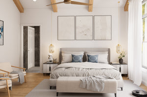 AJ7715-A Mountain Ranch House Master Bedroom, 3 Bedrooms, 2.5 Bathrooms | Plan 1060 