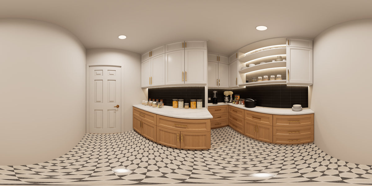 AJ7715-A Mountain Ranch House Pantry Panorama, 3 Bedrooms, 2.5 Bathrooms | Plan 1060 