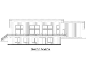 AJ8094-A Contemporary House, 3 Bedrooms, 2.5 Bathrooms | VD 1070 House Plan Front Elevation