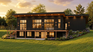 AJ8094-A Contemporary House, 3 Bedrooms, 2.5 Bathrooms | VD 1070 House Plan Exterior